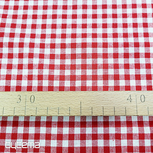 Díszszövet KANAFAS piros 0,5x0,5 cm