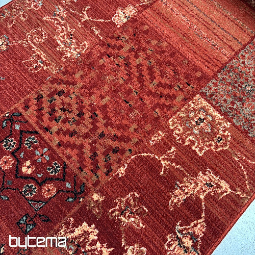 Luxus gyapjú futófelület ROYAL PATCHWORK piros