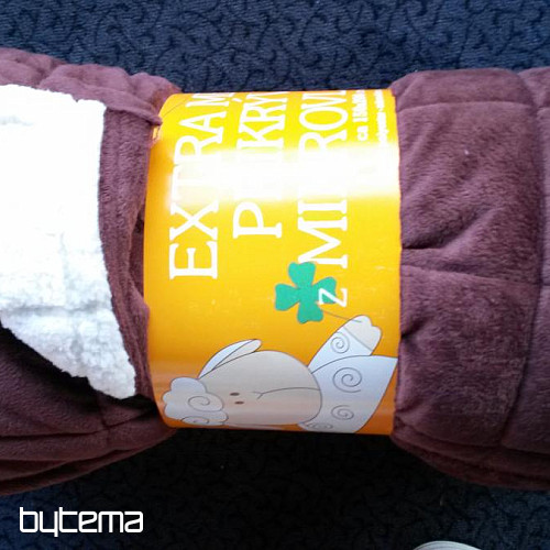 Mikroszálas takaró EXTRA SOFT SHEEP varrás BARNA
