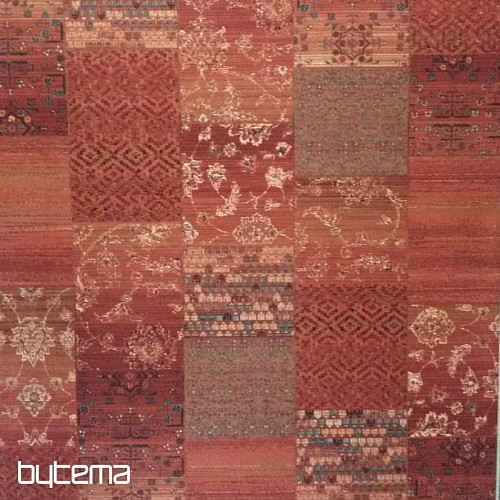 Luxus gyapjúszőnyegek ROYAL PATCHWORK piros