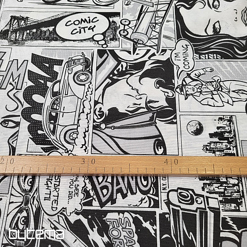 Dekoratív szövet KOMIKS SPACE