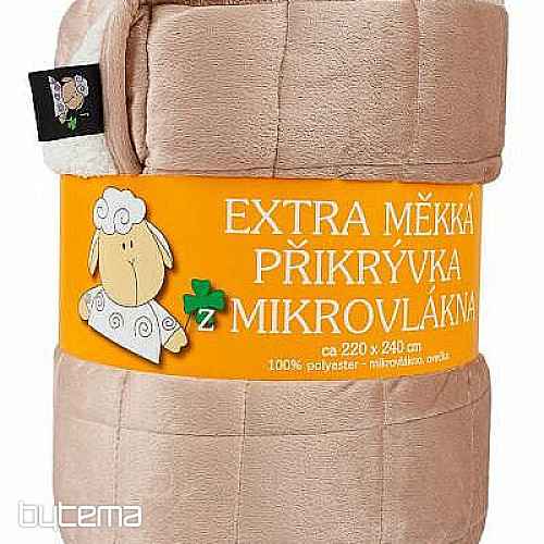 Mikroszálas takaró EXTRA SOFT SHEEP varrás DIÓ