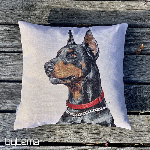 Gobelin huzat Doberman párnához