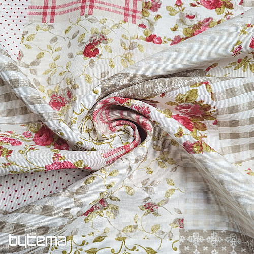 Dekoratív anyag ROSE MARTA patchwork
