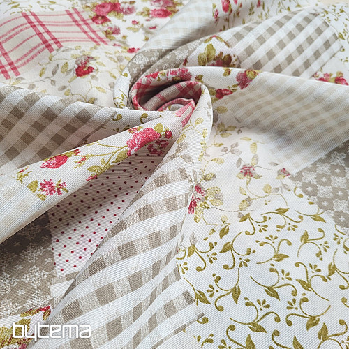 Dekoratív anyag ROSE MARTA patchwork
