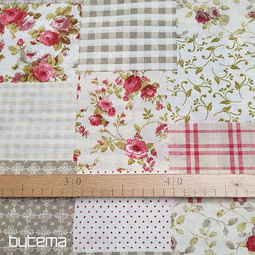 Dekoratív anyag ROSE MARTA patchwork