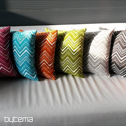 Dekoratív párnahuzat ZIG ZAG kék türkiz