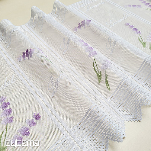 Modern jacquard függöny ólomüveghez LEVANDULE NEW