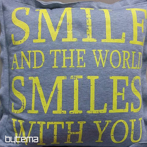 SMILE párnahuzat rózsaszín