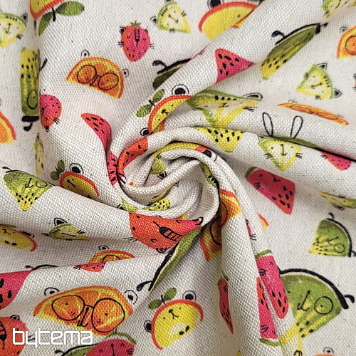 Dekoratív szövet FRUIT digitális nyomtatás