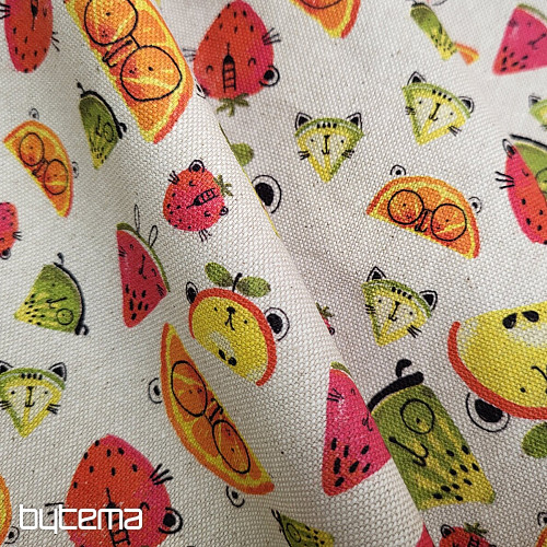 Dekoratív szövet FRUIT digitális nyomtatás