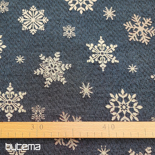 Gobelinszövet FLAKE BLUE