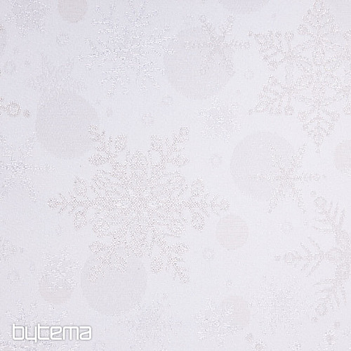 Dekoratív jacquard szövet Pelyhek II. természet ezüst