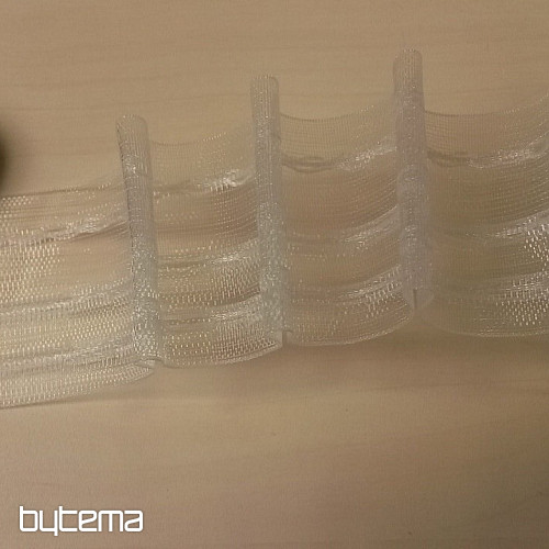 Kiszélesedő függönyszalag 8 cm, 1:1,5