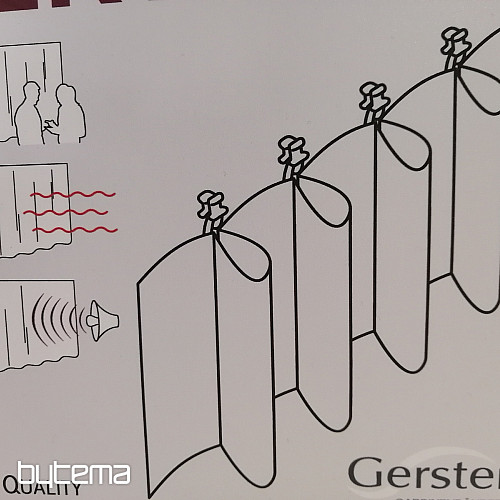 Rakott szalag ERFALTE a függönyön 9 cm, 1: 2