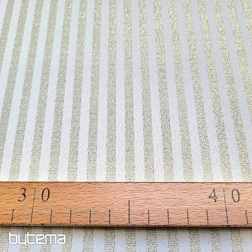 Dekoratív jacquard szövet STRIPES arany