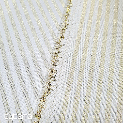 Dekoratív jacquard szövet STRIPES arany