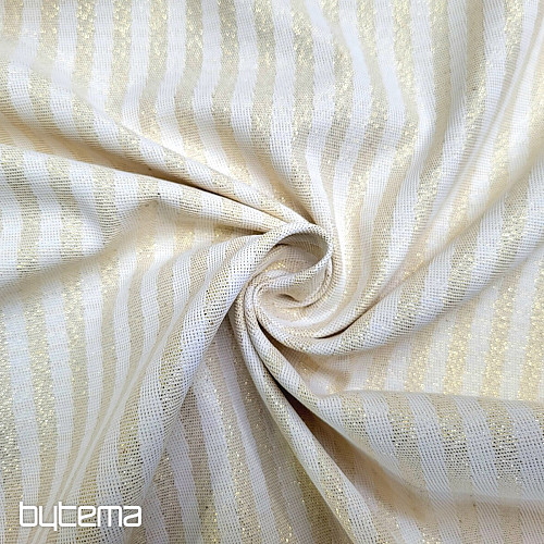 Dekoratív jacquard szövet STRIPES arany