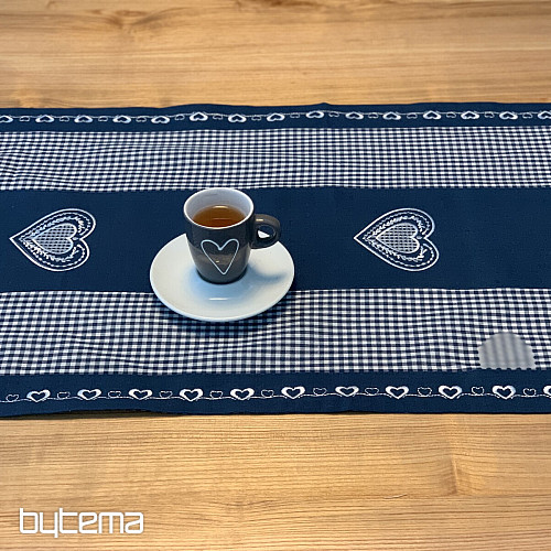 Hímzett terítő és sál RURAL STYLE kék