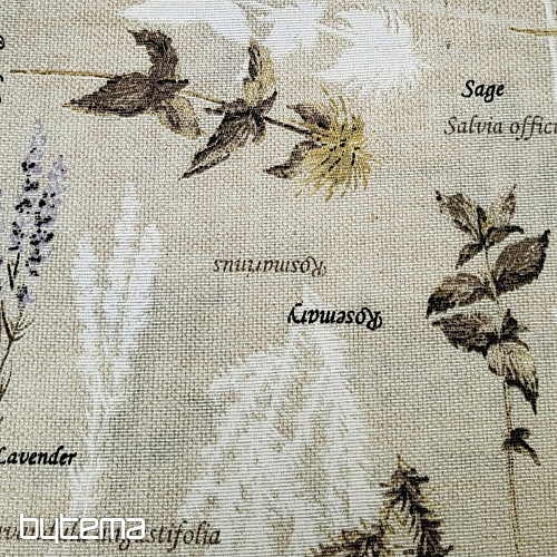 Dekoratív szövet BOTANICO barna
