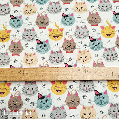 Gyerek pamut szatén CATS digitális nyomtatás