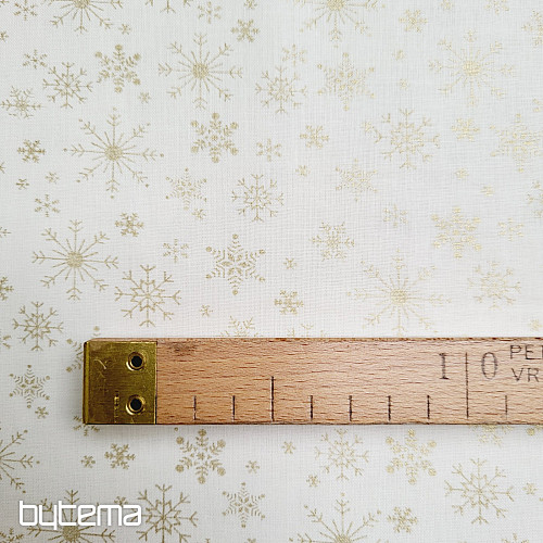Pamut szövet KRÉM PEHELYEK