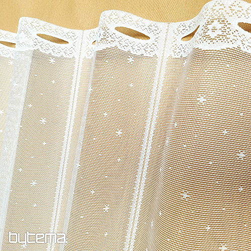 KARÁCSONYI jacquard függöny a HÓEMBER ólomüveg ablakhoz