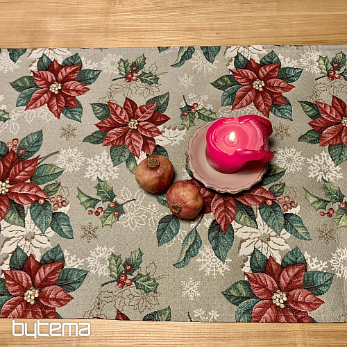 Gobelin terítő, sál PIROS KARÁCSONYI CSILLAG