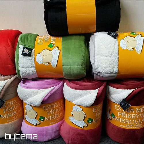 mikroszálas takaró EXTRA SOFT SHEEP varrás BORDÓ