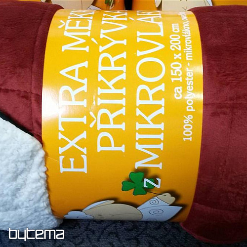 mikroszálas takaró EXTRA SOFT SHEEP varrás BORDÓ