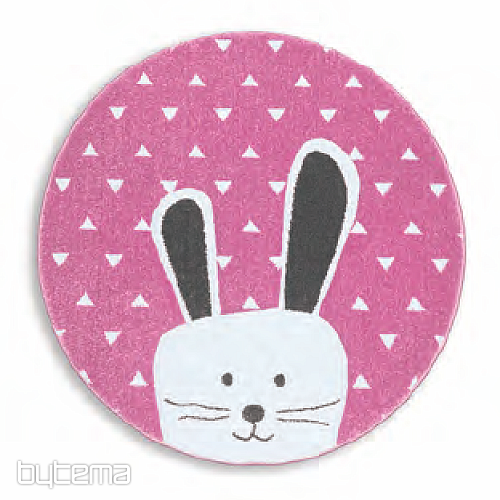 Gyerek kerek szőnyeg PASTEL Bunny rózsaszín