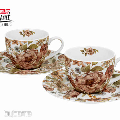 Pasztell virágok fehér espresso šapo 90 ml készlet 2 ks