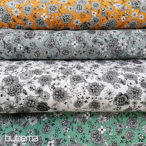 Pamutszövet FLOWERS FLORAL 1