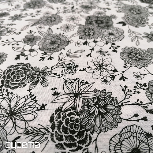 Pamutszövet FLOWERS FLORAL 1