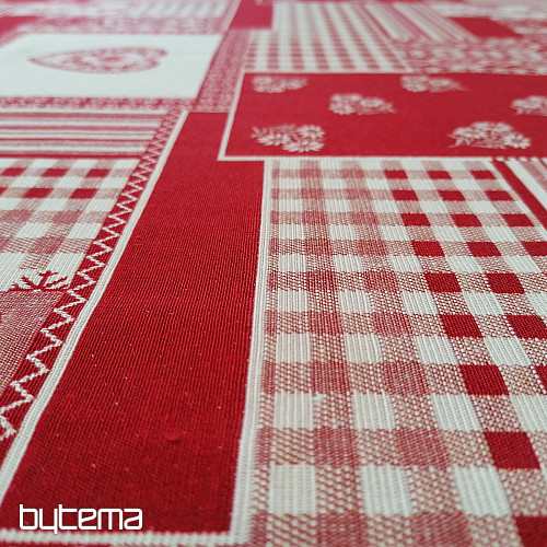 Dekoratív szövet HEART flower II jacquard kombináció