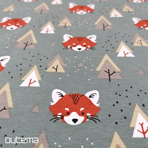 Pamut kötöttáru FOX khaki