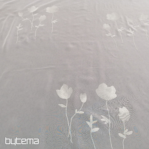 Függöny voile FLOWERS bézs