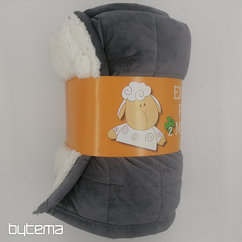 mikroszálas takaró EXTRA SOFT SHEEP varrás szürke antracit