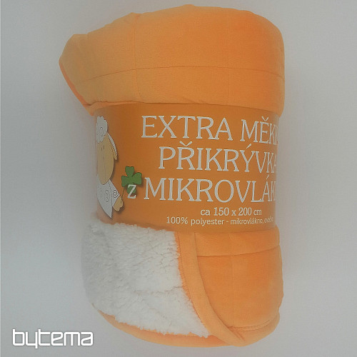 mikroszálas takaró EXTRA SOFT SHEEP öltés narancssárga fény