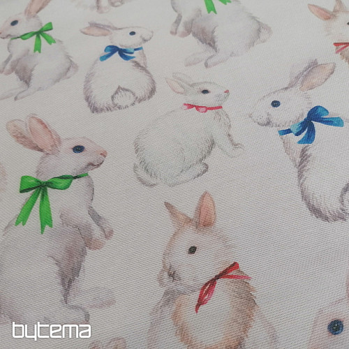 Dekoratív szövet EASTER RABBIT digitális nyomtatás