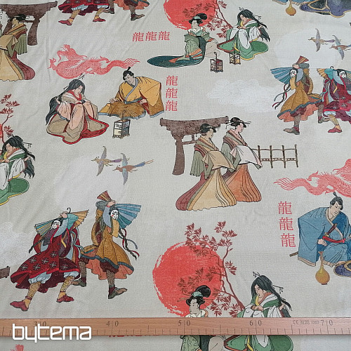 Dekoratív szövet JAPÁN KRÉMEZŐK