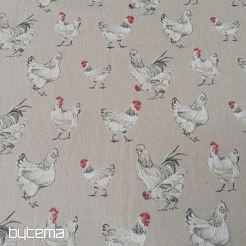 Dekoratív szövet SLEPIČKY piros