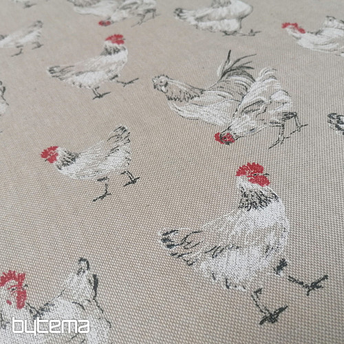 Dekoratív szövet SLEPIČKY piros