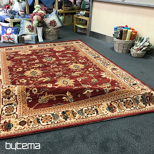 Luxus gyapjúszőnyeg PRAGUE piros / bézs