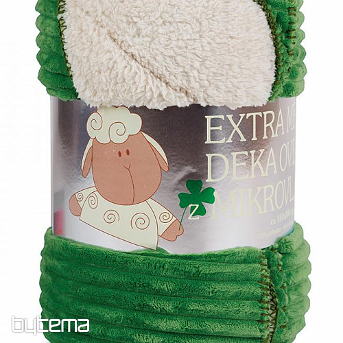 mikroszálas takaró EXTRA SOFT SHEEP kordbársony - zöld