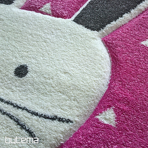 Gyerek kerek szőnyeg PASTEL Bunny rózsaszín