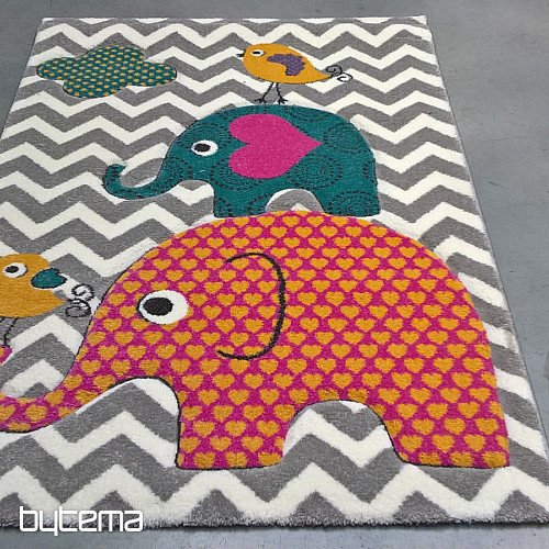Gyerek darab szőnyeg PASTEL Elephants