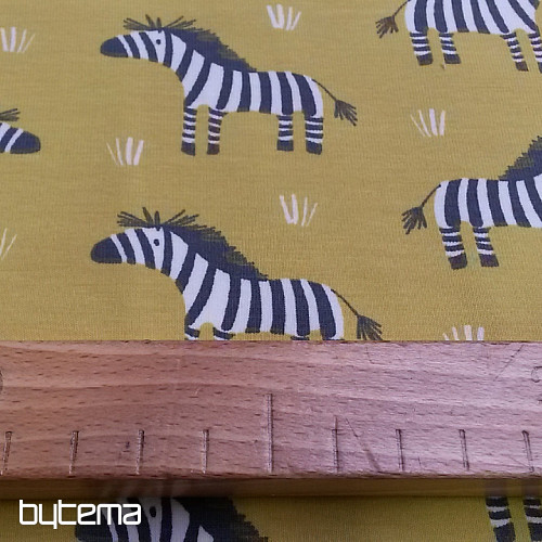 ZEBRA pamut kötött sárga-zöld