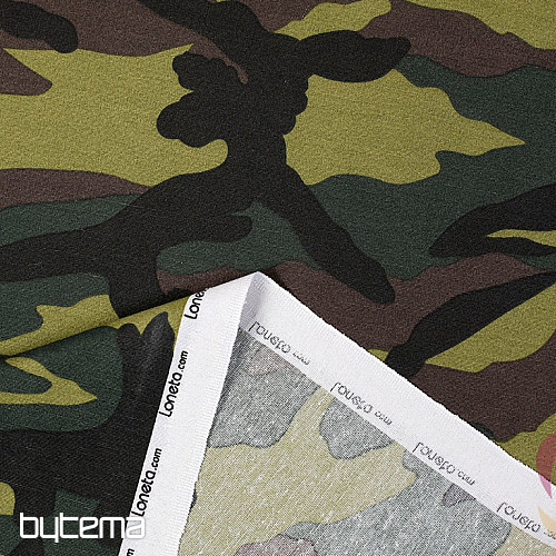 Dekoratív szövet CAMUFLAJE zöld